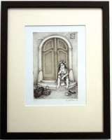 Iva Hüttnerová - Zapomněla klíče - grafika
